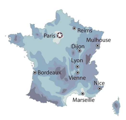 france precipitation map